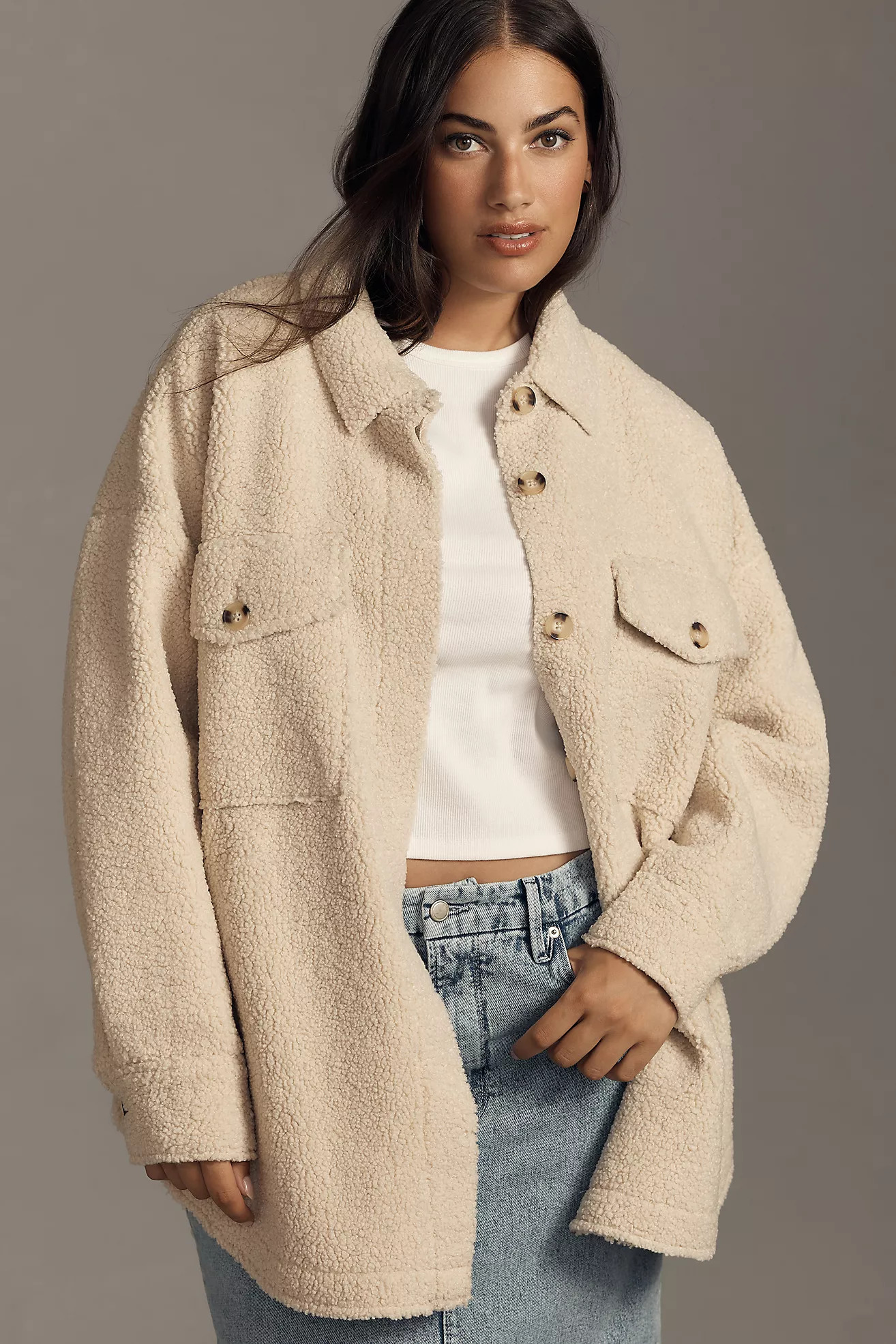 Good American Sherpa Shacket | Anthropologie (US)