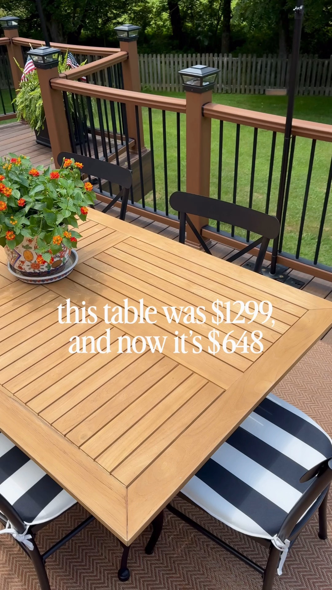 A 50% off markdown on teak furniture is not something I see every day. This table has completely transformed our deck and gives that collected, high-end look without the boutique price tag. At $648, it’s one of the best outdoor deals I’ve seen this season.”

#LTKHome #LTKSeasonal #LTKSaleAlert