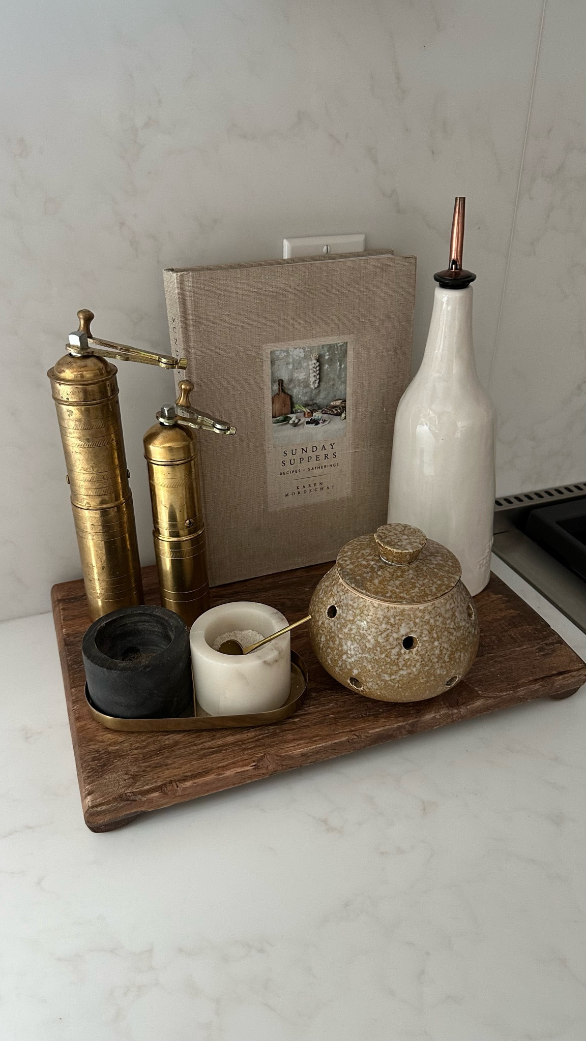 Kitchen counter // oil, salt, and pepper station 

#LTKHome #LTKSaleAlert #LTKFindsUnder100