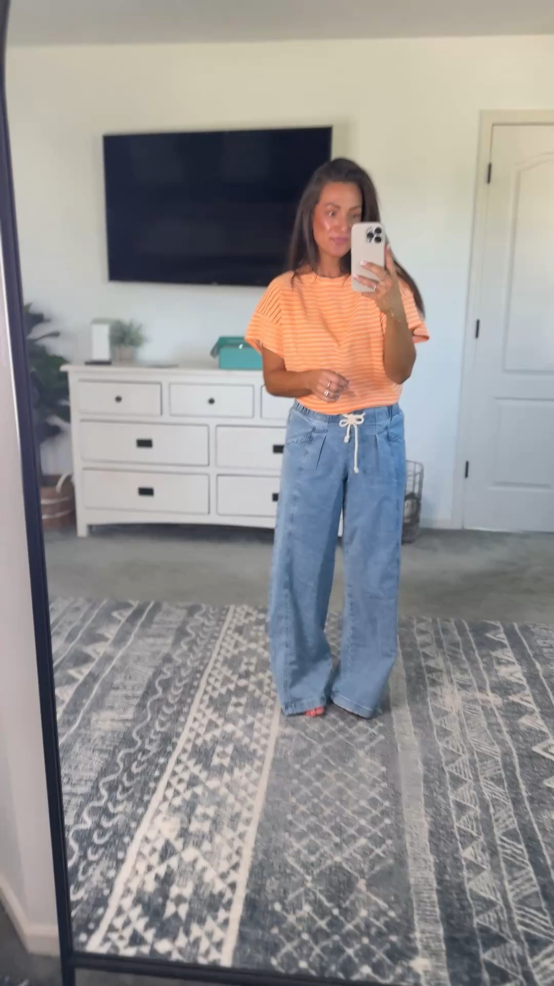 Obsessed with these jeans from aerie! So comfortable!! My top is part of a two piece set that I also love! I sized down in the pants

#LTKootd #LTKOver40 #LTKPetite