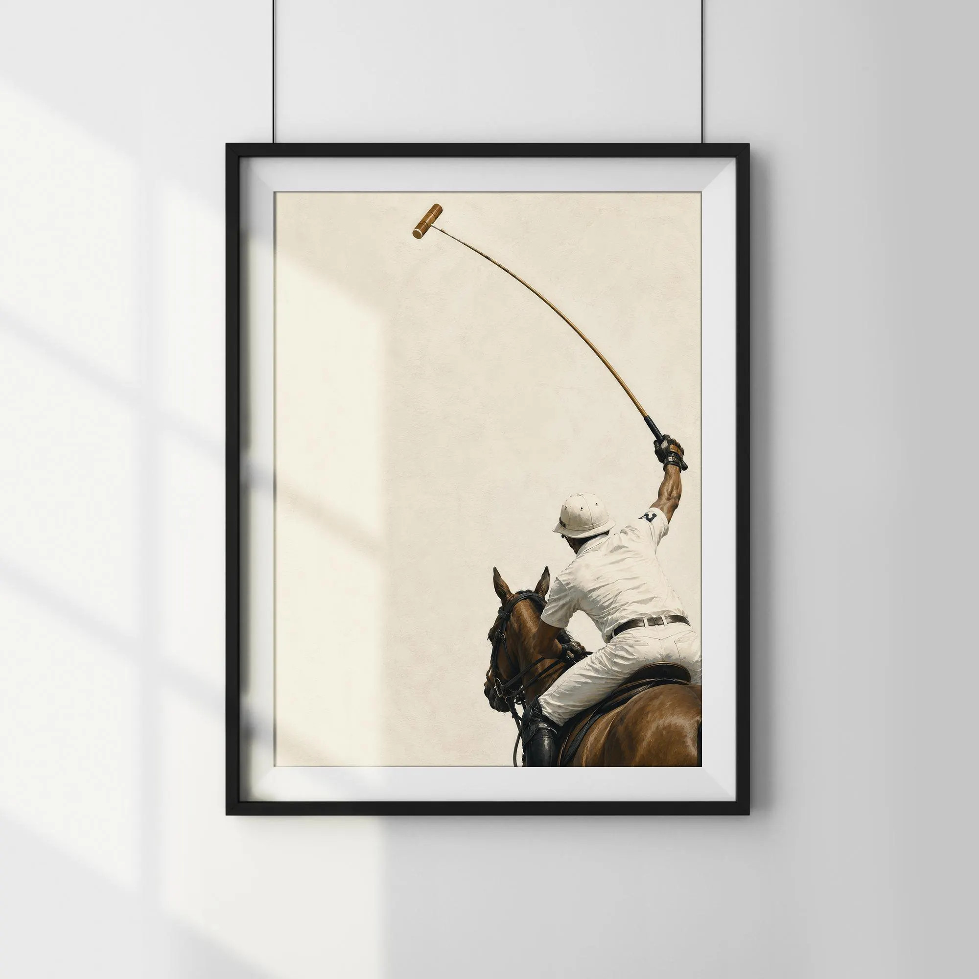 Polo Mallet Horse Print | Minimalist Equestrian Sports Art (Digital Download) | Etsy (Global)
