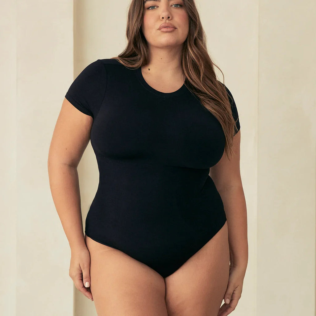 Short Sleeve Butter Sculpt Seamless Shapewear Bodysuit | Pinsy