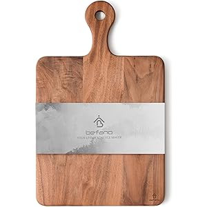 Befano Black Walnut Square Cutting Board for Kitchen with Handle, Serving Tray, Bread Tray, Pizza... | Amazon (US)