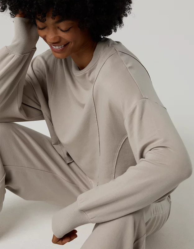OFFLINE By Aerie OTT Seamed Crewneck Sweatshirt | Aerie