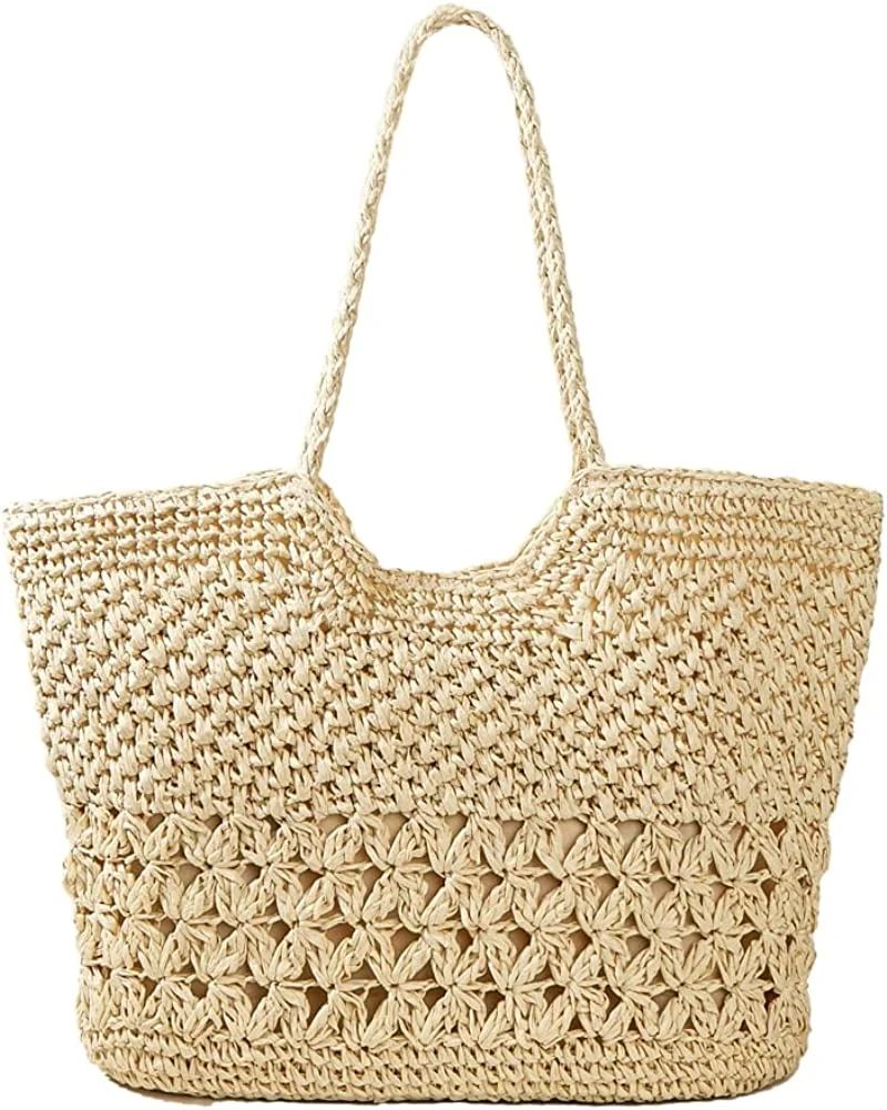CoCopeaunts Straw Bag for Women, Summer Beach Bag Cute Handwoven Hobo Handbag Large Tote Bag Vaca... | Walmart (US)