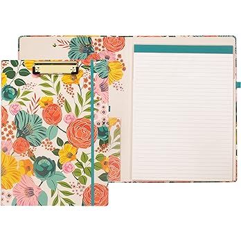 Steel Mill & Co Cute Clipboard Folio with Refillable Lined Notepad and Interior Storage Pocket, G... | Amazon (US)