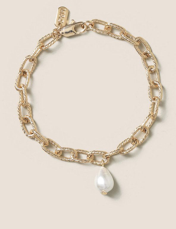 Pearl Textured Chain Bracelet | M&S Collection | M&S | Marks & Spencer (UK)
