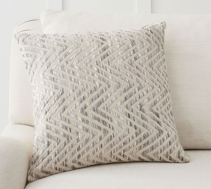 Ayden Textured Pillow Cover, 18 x 18", Gray | Pottery Barn (US)