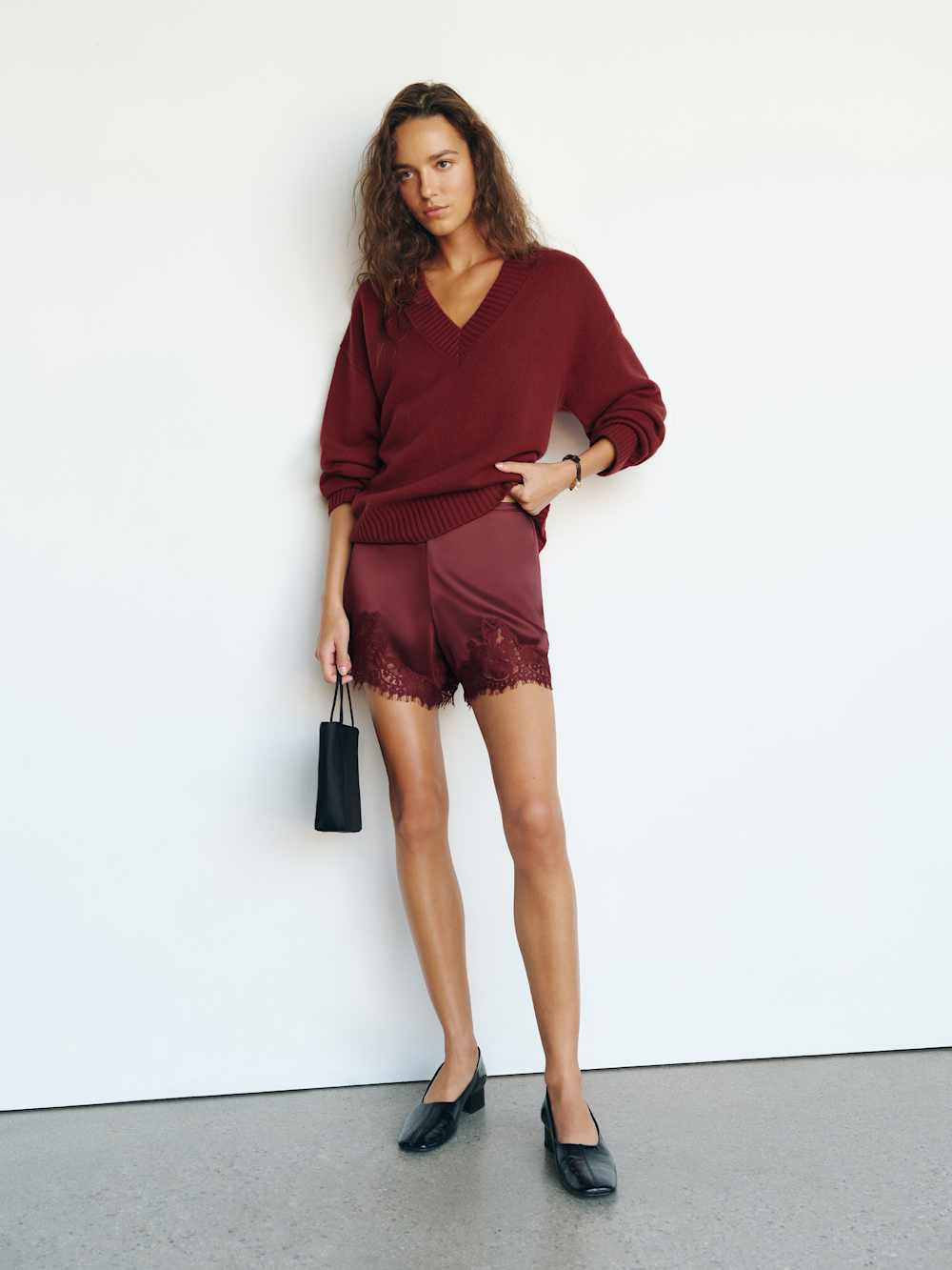 Fern Satin Short | Reformation (Global)