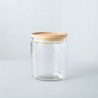 Glass & Wood Storage Canister - Hearth & Hand™ with Magnolia | Target