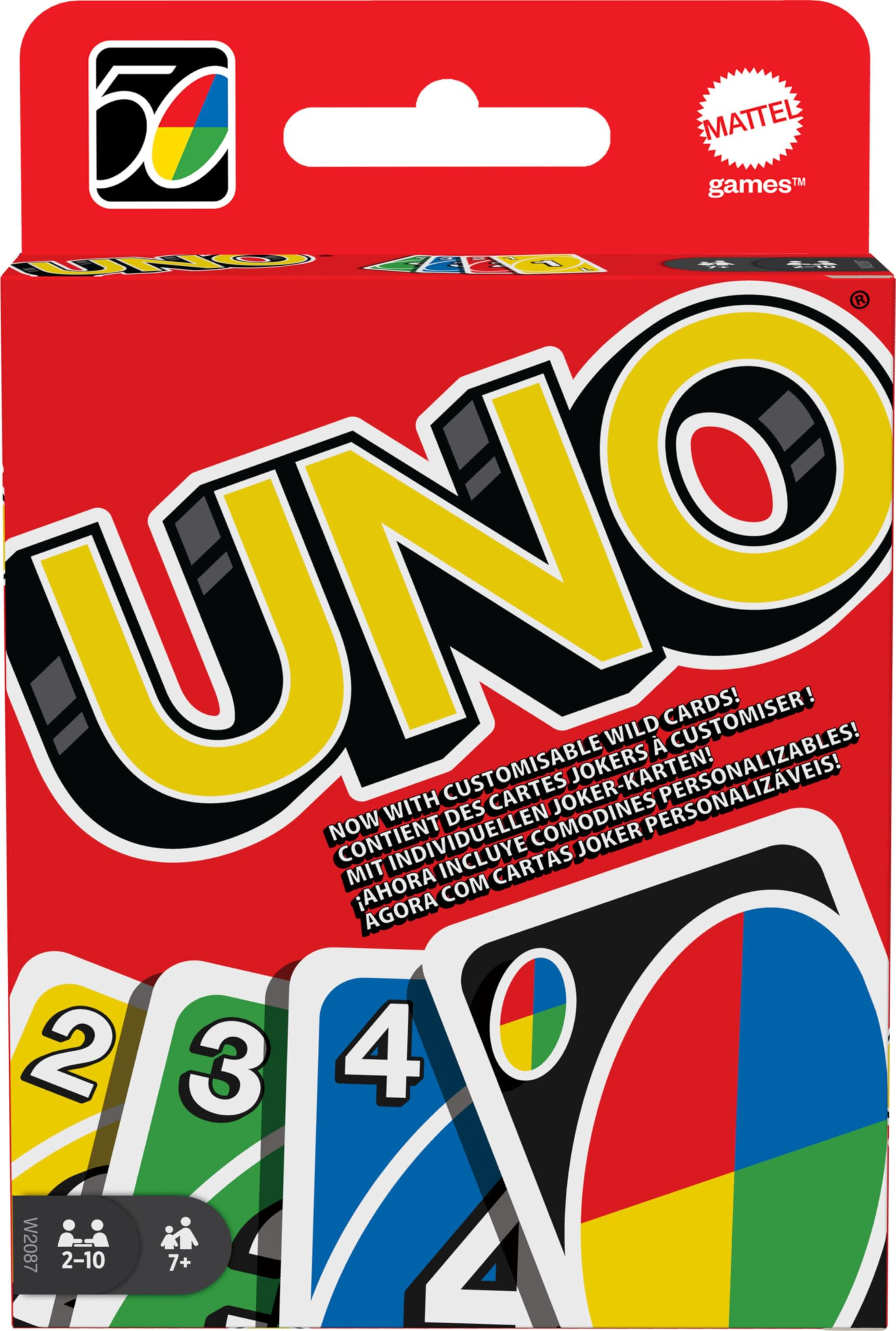 UNO - Classic Colour & Number Matching Card Game - 112 Cards - Customizable & Erasable Wild - Spe... | Amazon (US)
