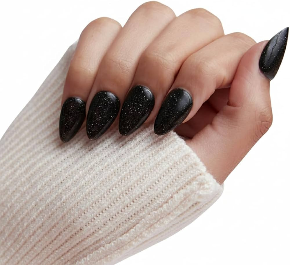 PaintLab Press-On Nails Manicure Kit, Night Crawler, 30-Piece Set, Long-Lasting Fake Nails with G... | Amazon (US)