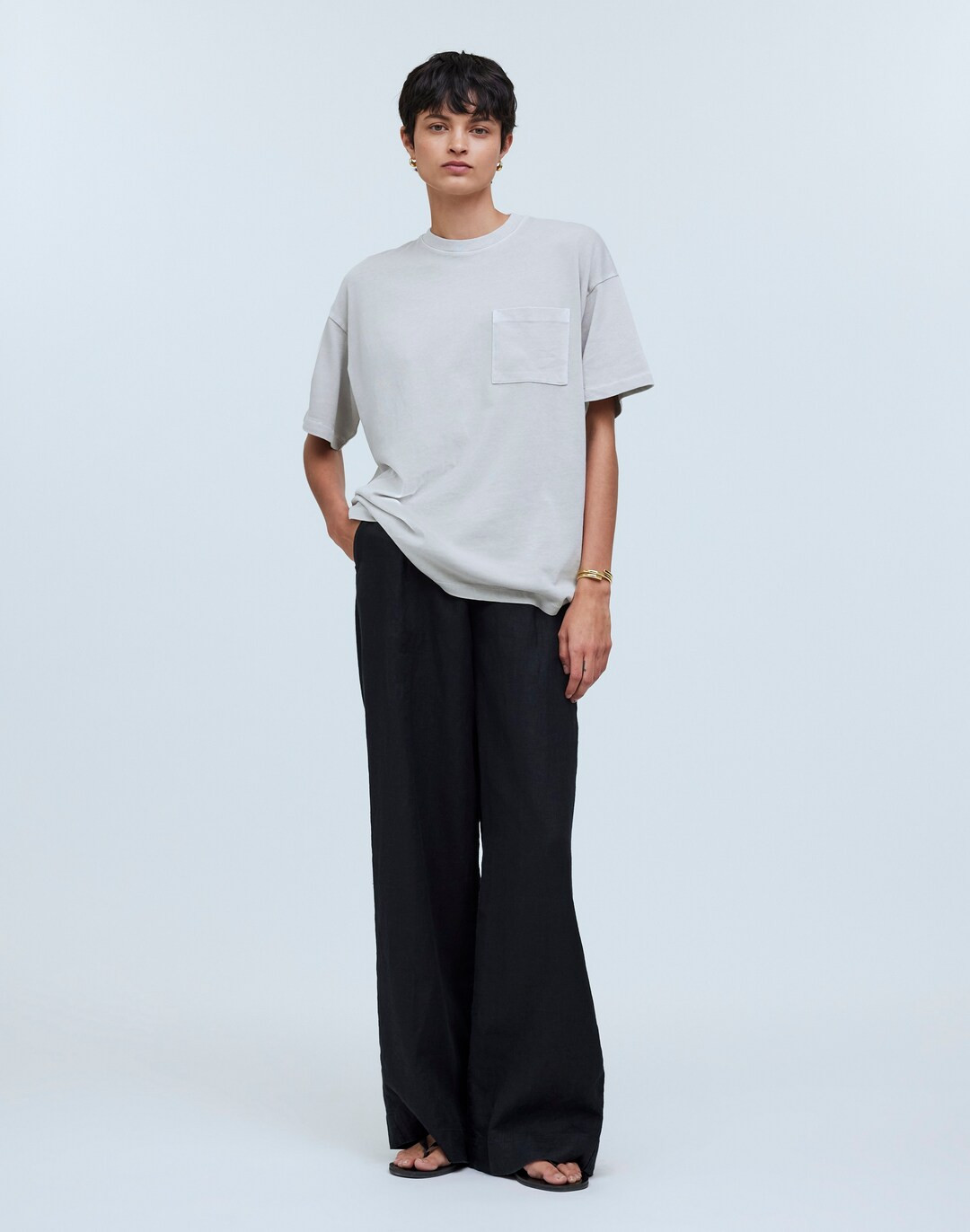 Garment-Dyed Oversized Pocket Tee | Madewell