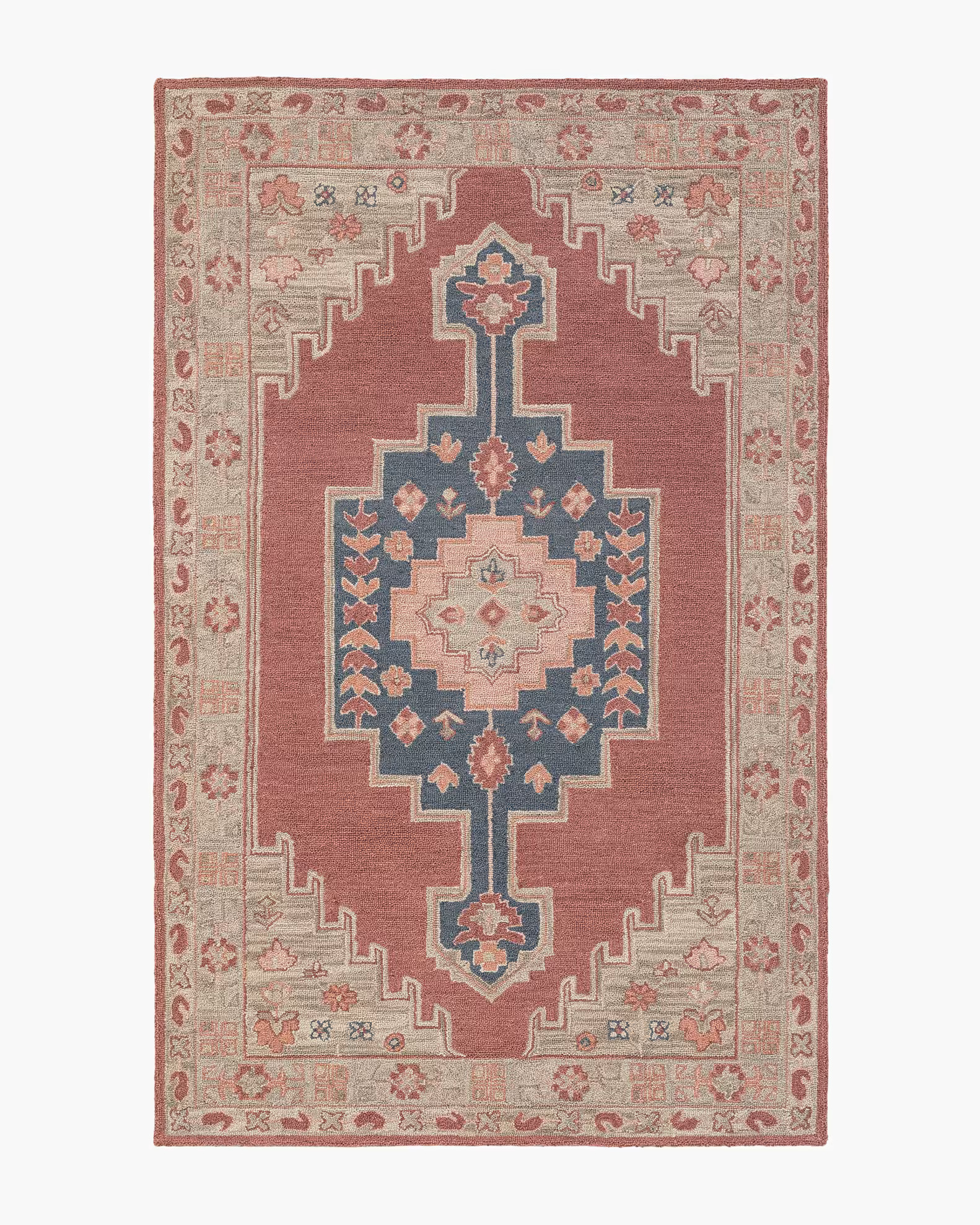 Lilia Wool Rug in Red | Quince