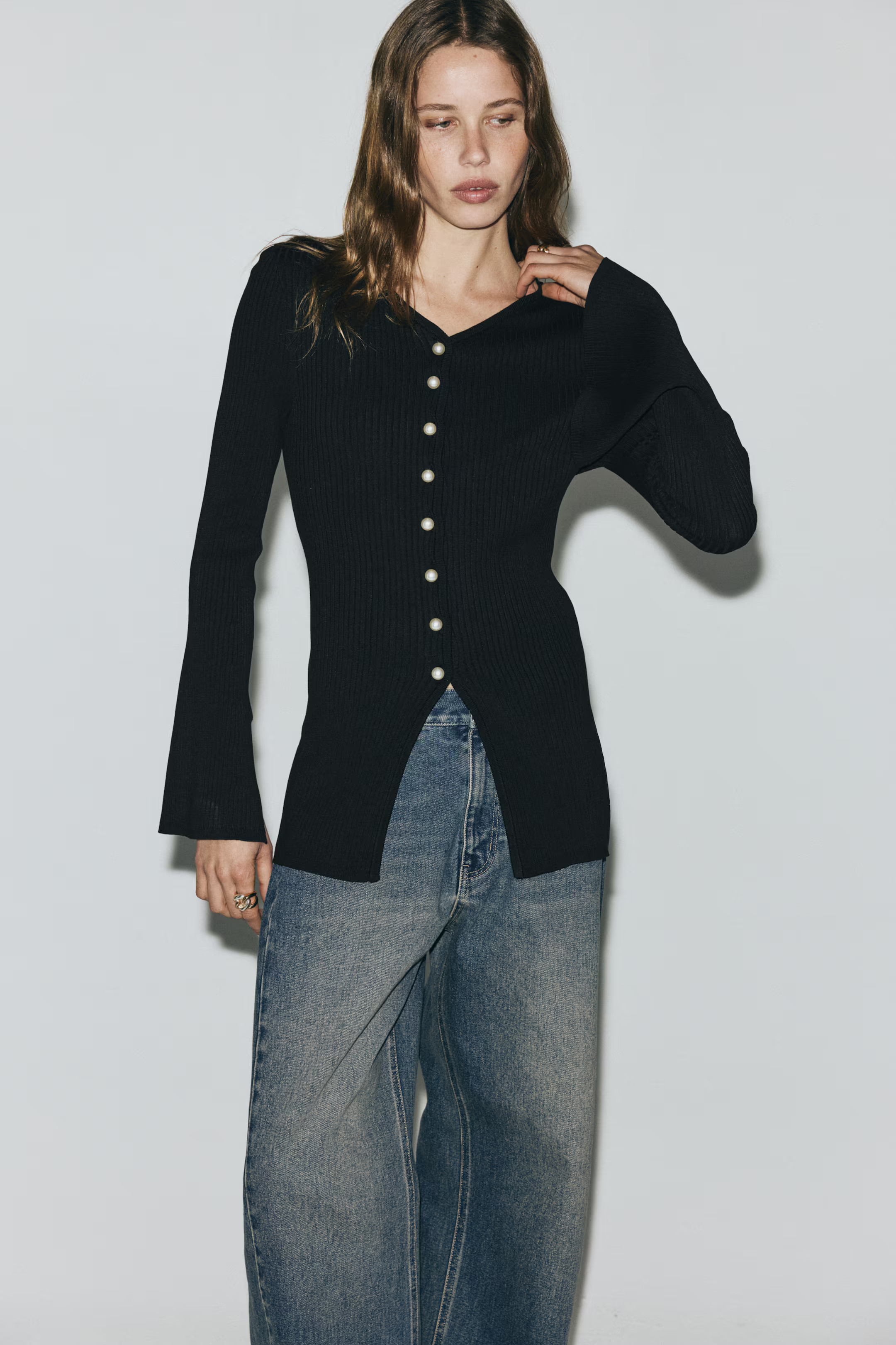 Rib-knit cardigan | H&M (UK, MY, IN, SG, PH, TW, HK)