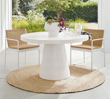Pomona 51&quot; Indoor/Outdoor Concrete Round Dining Table | Pottery Barn (US)