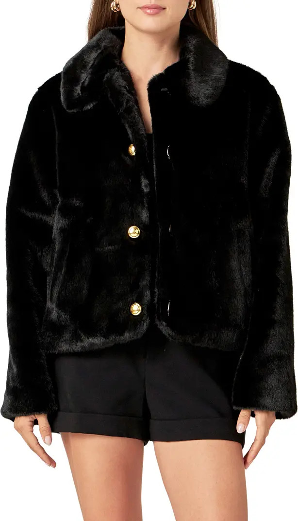 English Factory Faux Fur Jacket | Nordstrom | Nordstrom