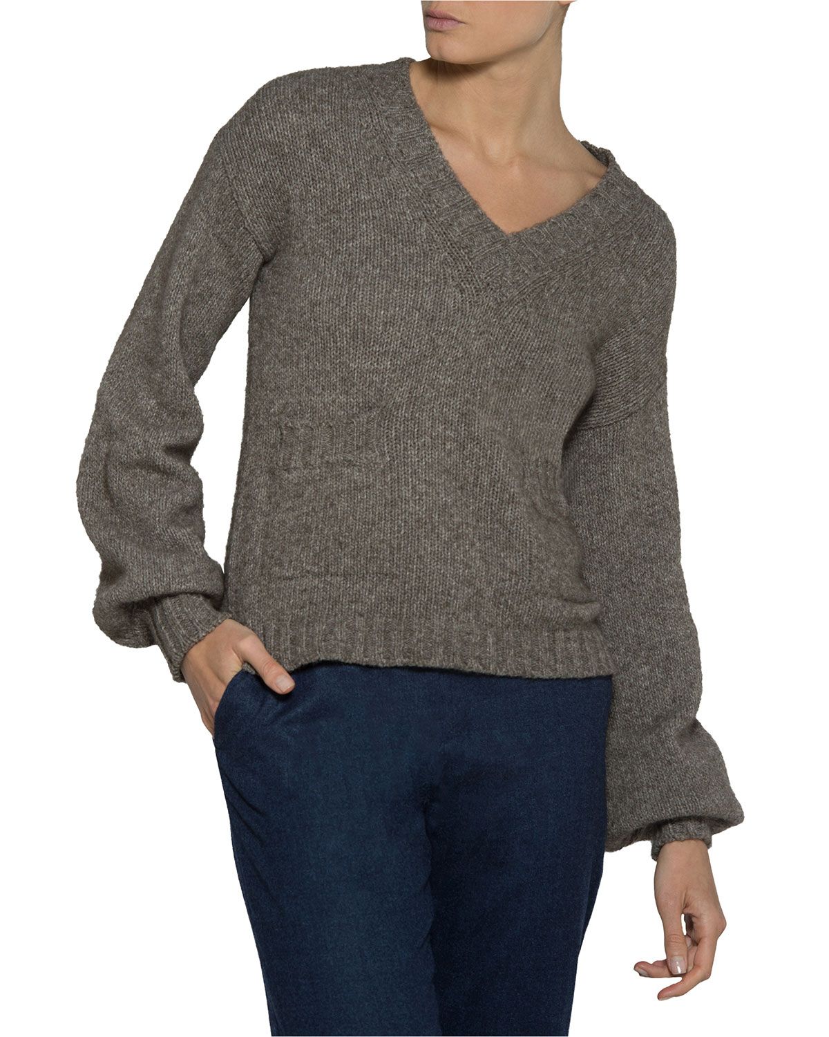 V-Neck Yak-Wool Pullover Sweater | Neiman Marcus