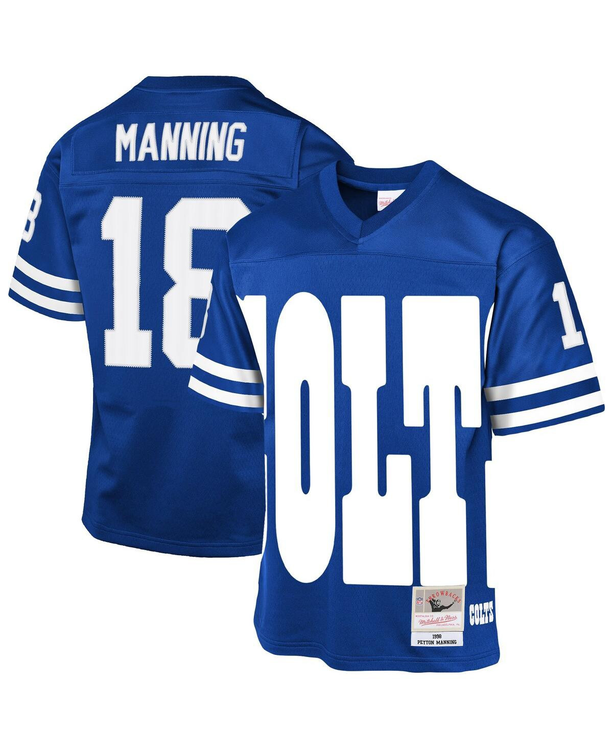 Mitchell & Ness Big Boys and Girls Peyton Manning Royal Indianapolis Colts 1998 Throwback Fashion Jersey - Royal | Macy's