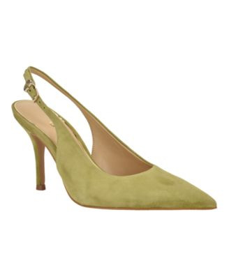 Guess Women's Princelsa Pointed Toe Slingback Pumps - Light Natural Suede | Macy's