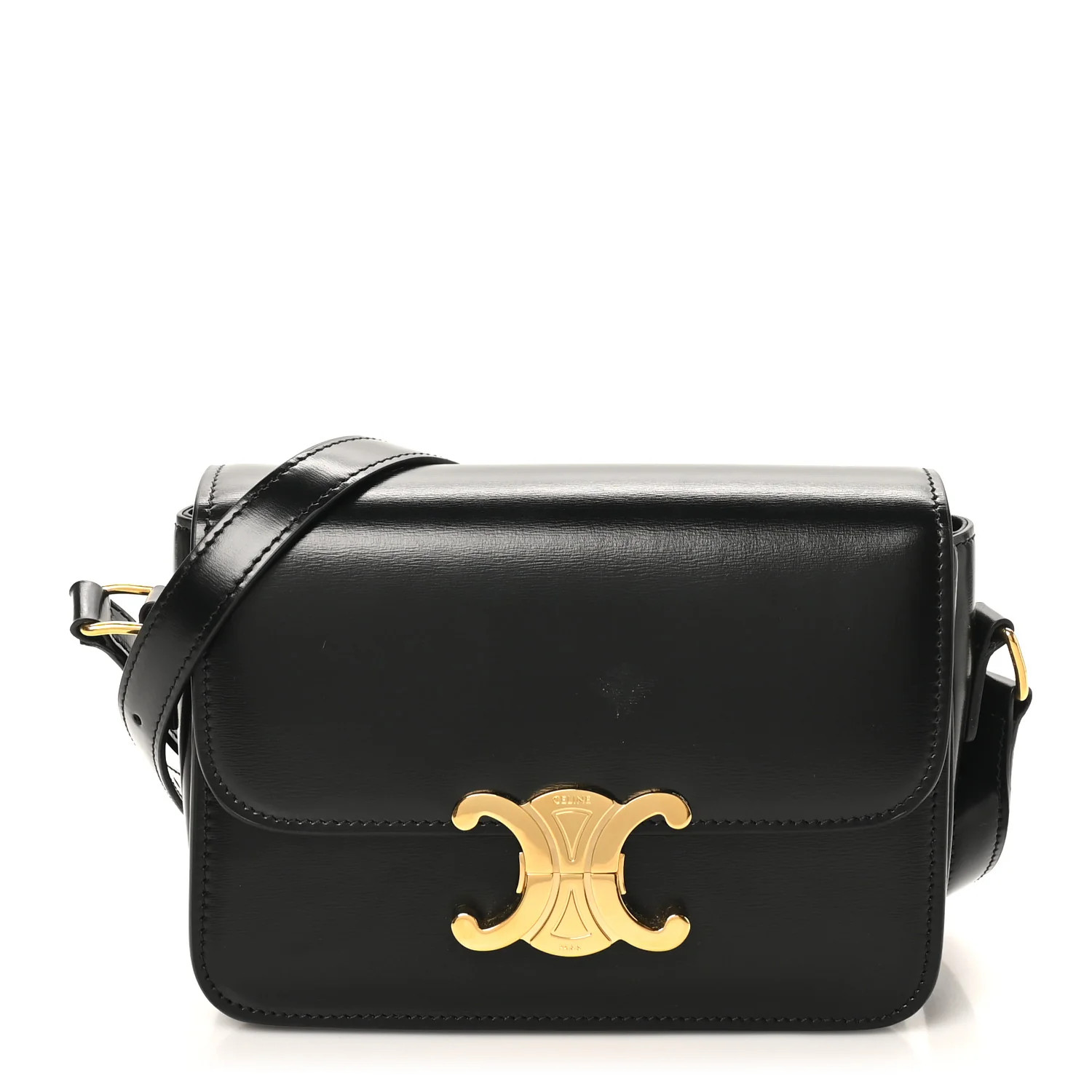 Shiny Calfskin Teen Triomphe Black | FASHIONPHILE (US)