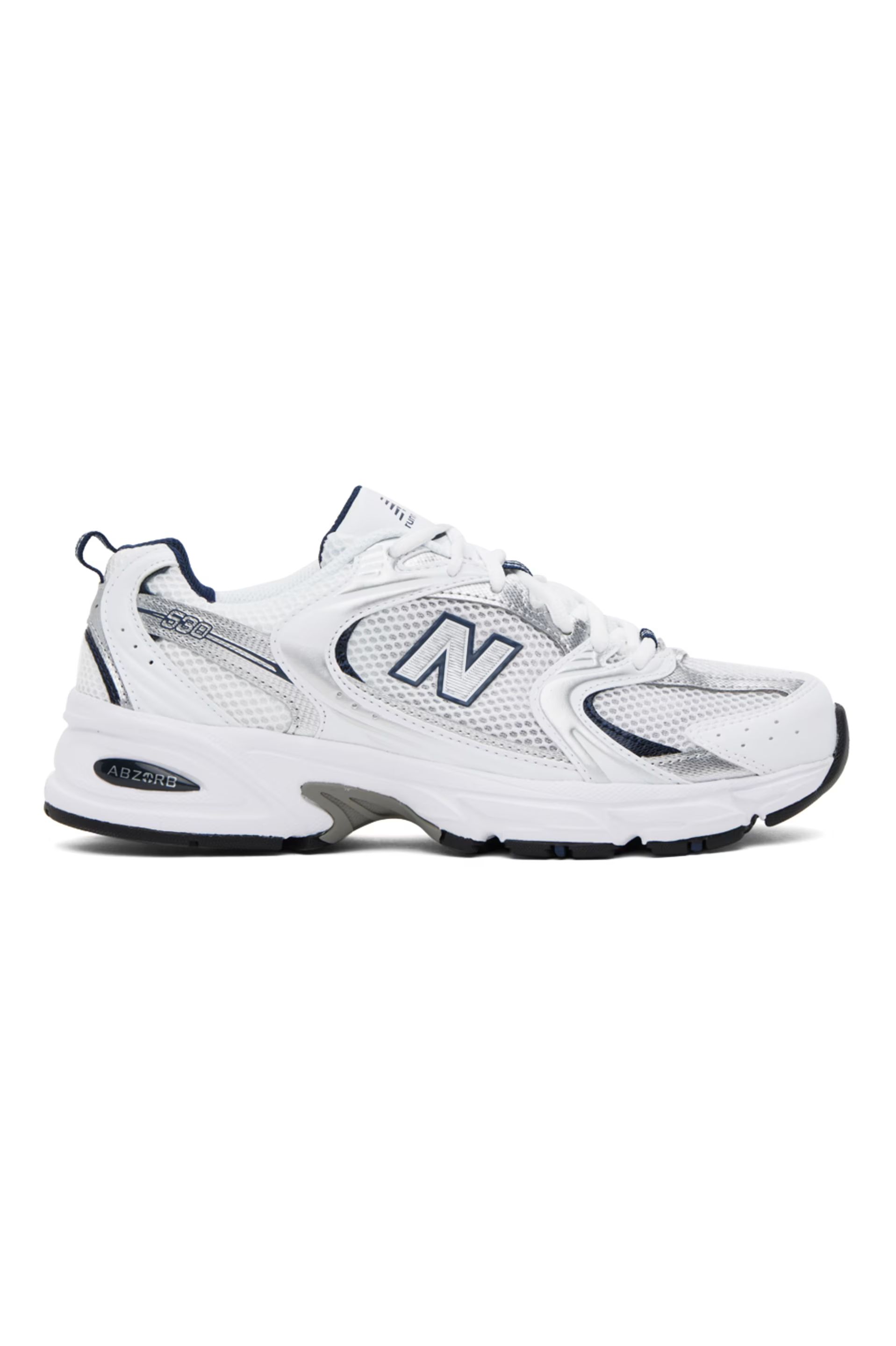 New Balance - White & Silver 530 Sneakers | SSENSE