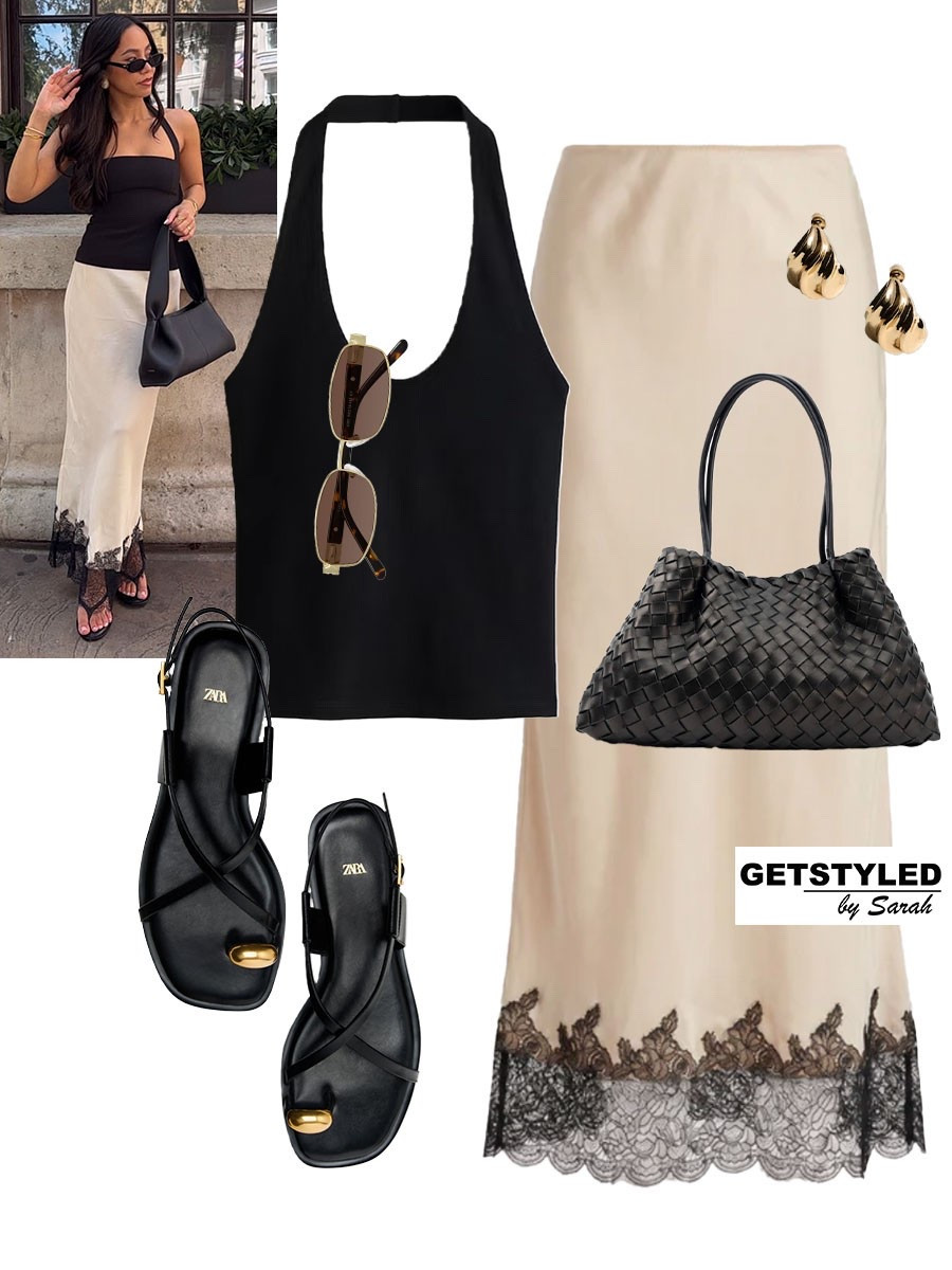 Pinterest inspired summer outfit 🖤

#summer #lace #laceskirt #satinskirt #sandals

#LTKsummer #LTKstyletip #LTKshoes