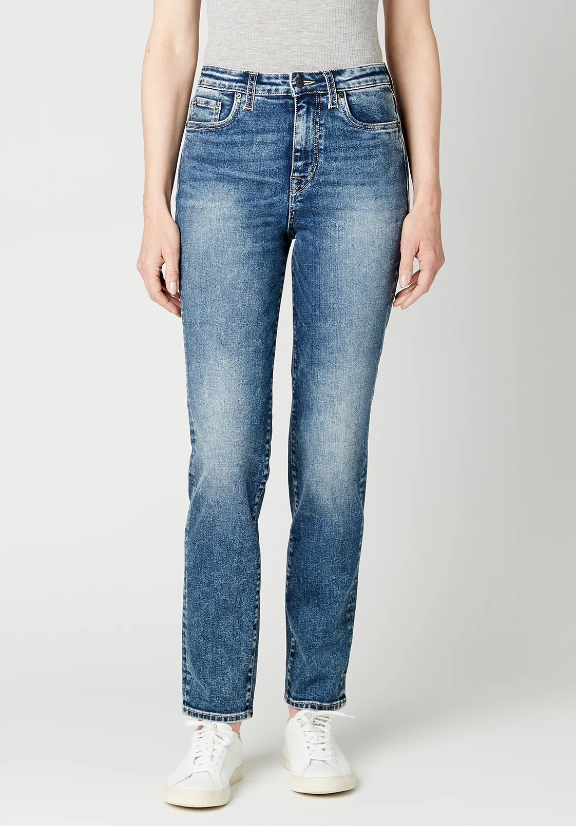 High Rise Straight Jayden Stonewashed Jeans - BL15836 | Buffalo David Bitton