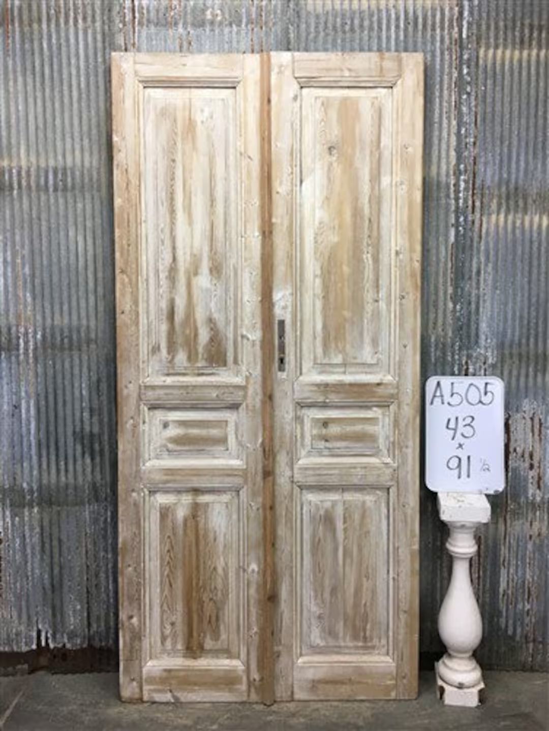 Antique French Double Doors 43x91.5 Raised Panel Doors - Etsy | Etsy (US)