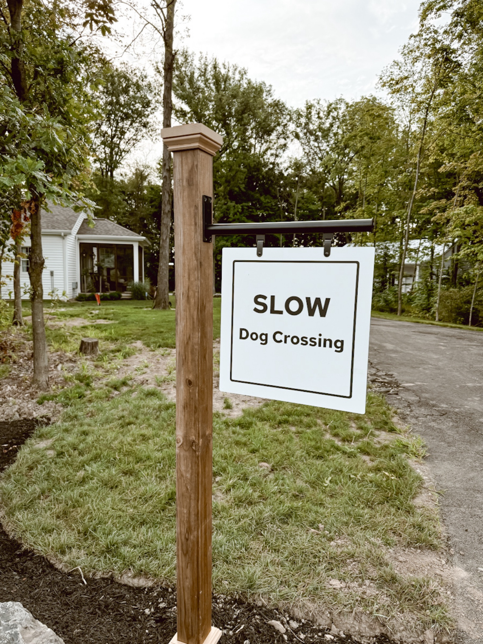 Reminder sign for delivery drivers 
Slow dog crossing sign. Design your own sign  

#LTKHome