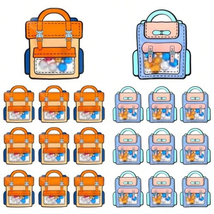 20pcs Backpack Shaped Goodie BagsBack To School Goodie Bags Bulk Party Favor Bags For With Handle Reusable Sealed Bags For Kid Birthday Snack Candy Party And Classroom | SHEIN