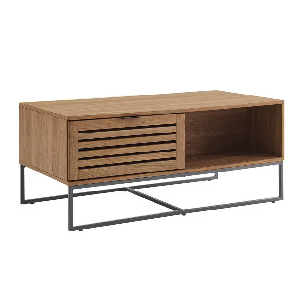 42" Visconti Boho Slat Door Coffee Table - Saracina Home | Target