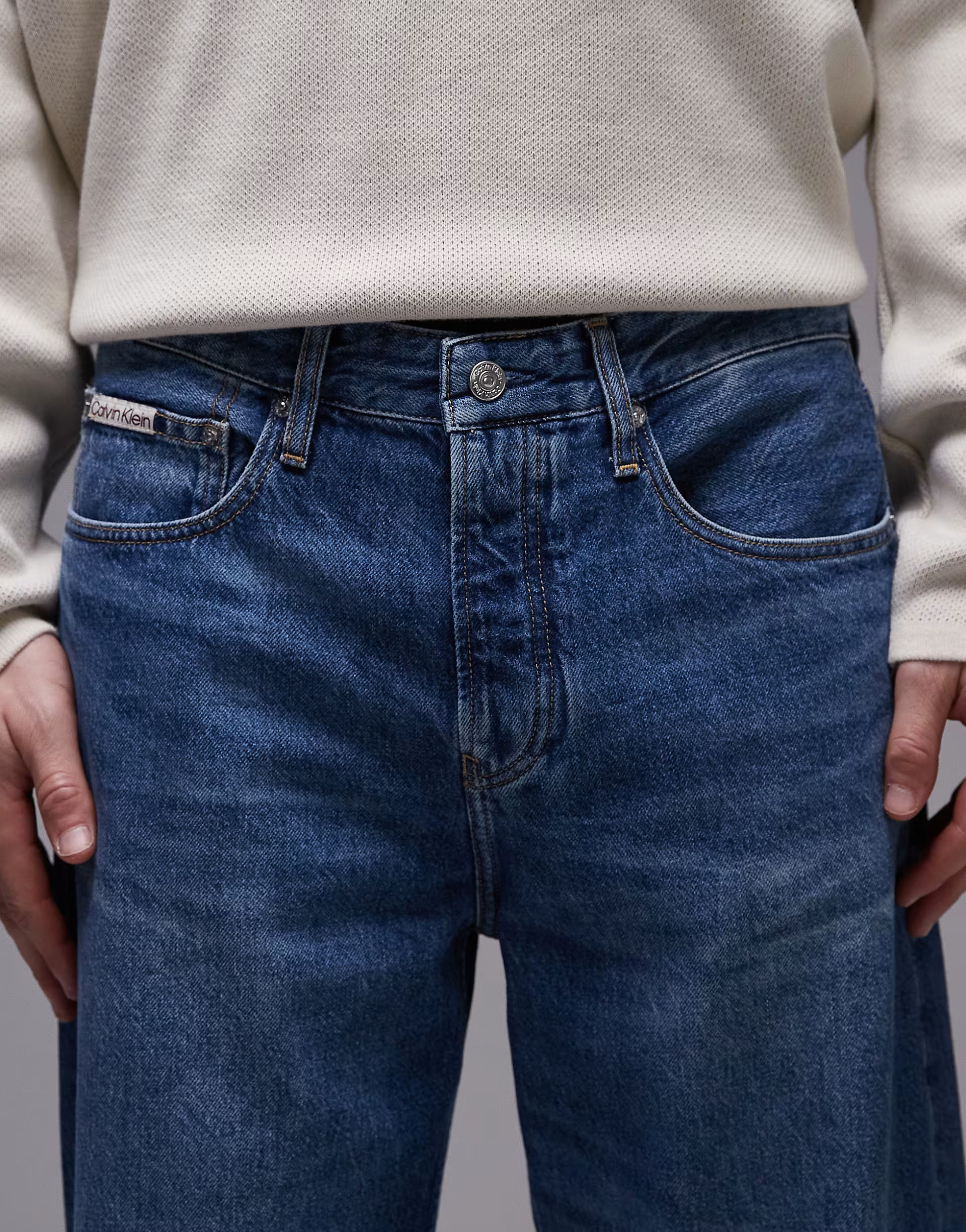 Calvin Klein Jeans 90s loose jeans in mid wash | ASOS | ASOS (Global)