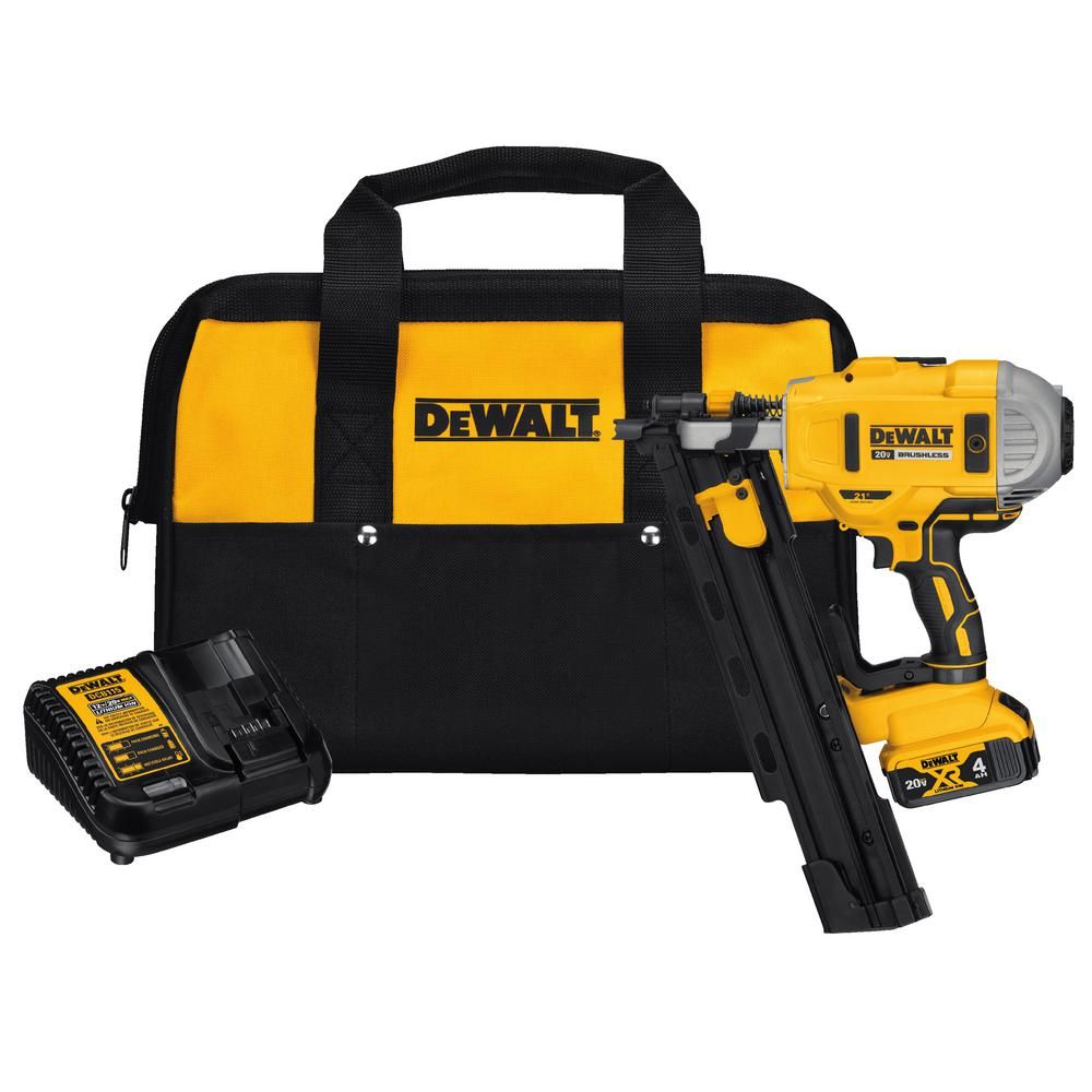 DEWALT 20-Volt MAX XR Lithium-Ion Cordless Brushless 2-Speed 21° Plastic Collated Framing Nailer... | The Home Depot