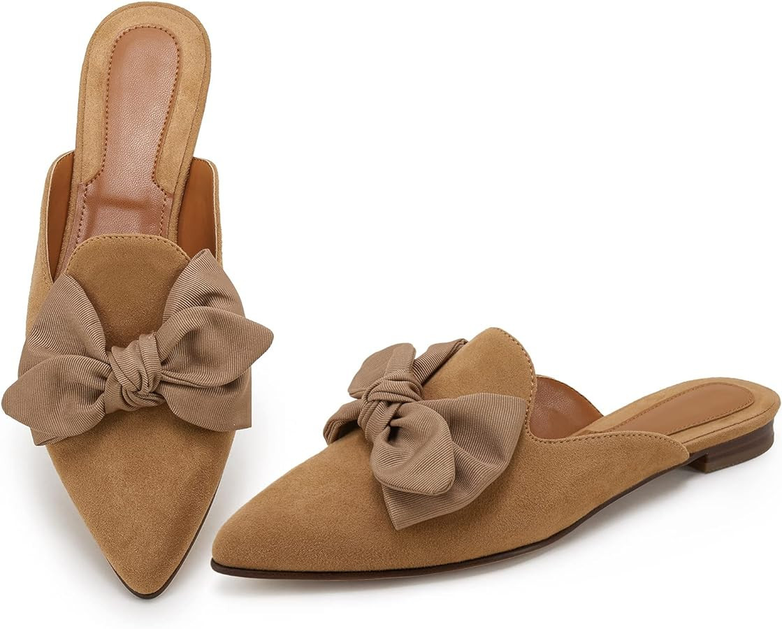 Rilista Mules for Women Slip On Comfortable Pointed Toe Womens Loafers Women's Flats for Women's ... | Amazon (US)