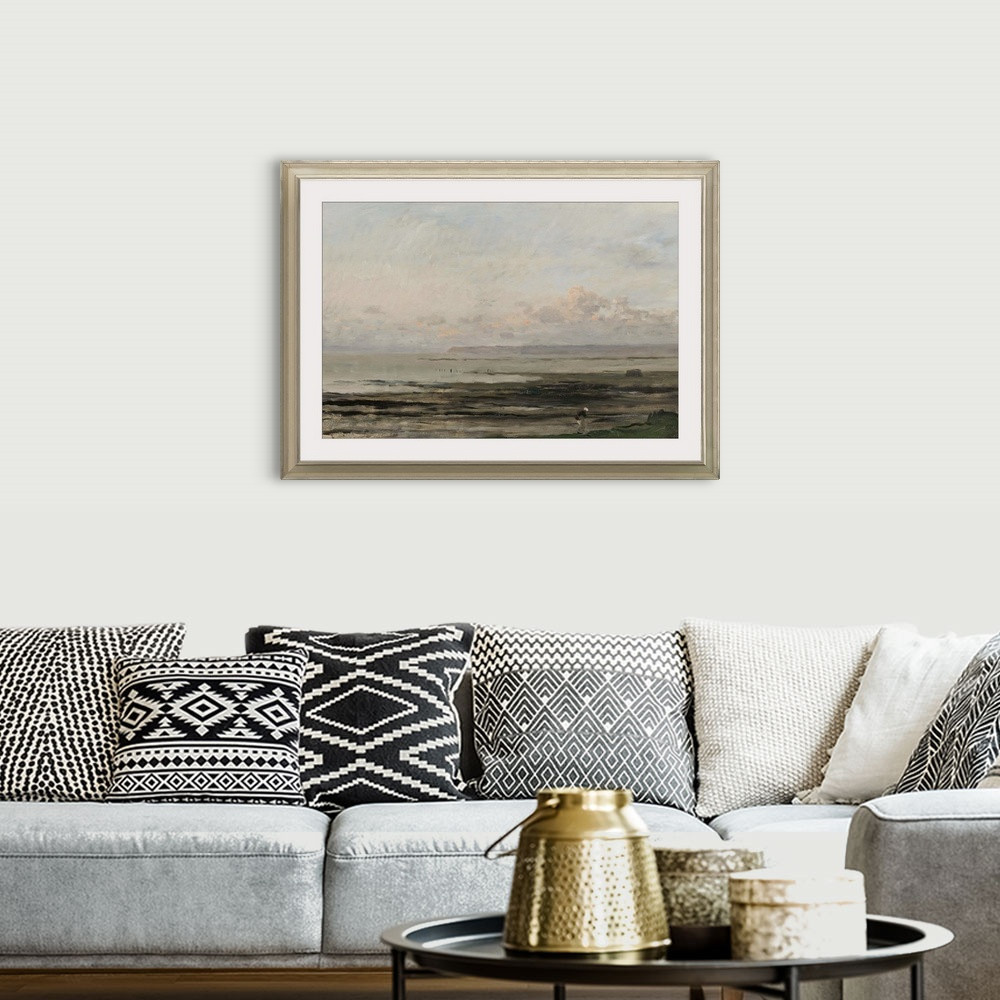 Beach at Ebb Tide, c. 1850-78, Dutch painting, oil on panel Wall Art | Great Big Canvas - Dynamic