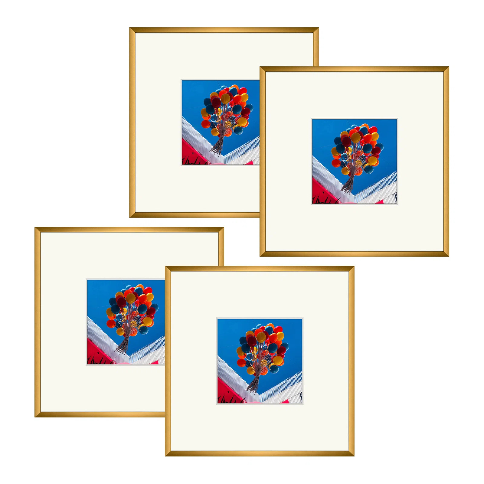 Drennon Metal Picture Frame, Photo Frames or Table Top and Wall Mounting (Set of 4) | Wayfair North America