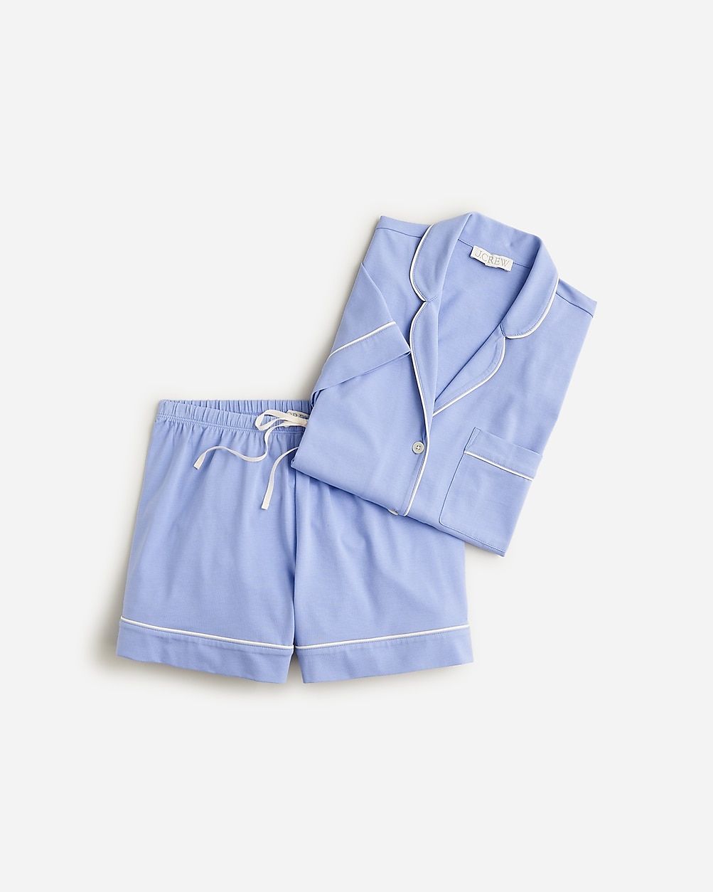 Short-sleeve pajama short set in dreamy cotton-blend | J.Crew US
