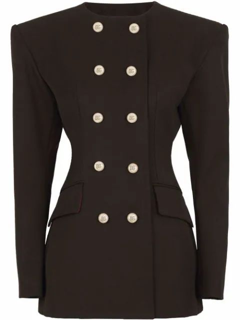 Dolce & Gabbana shoulder-pad double-breasted Blazer - Farfetch | Farfetch Global