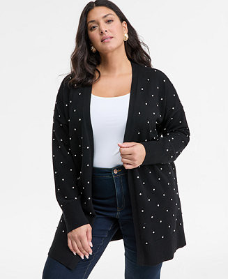 Plus Size Embellished Cardigan, Macy's Exclusive | Macy's