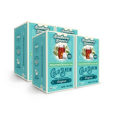 Southern Breeze Decaf Cold Brew Sweet Tea Original Iced Tea with 20 Individually Wrapped Tea Bags, Pack of 4 | Target