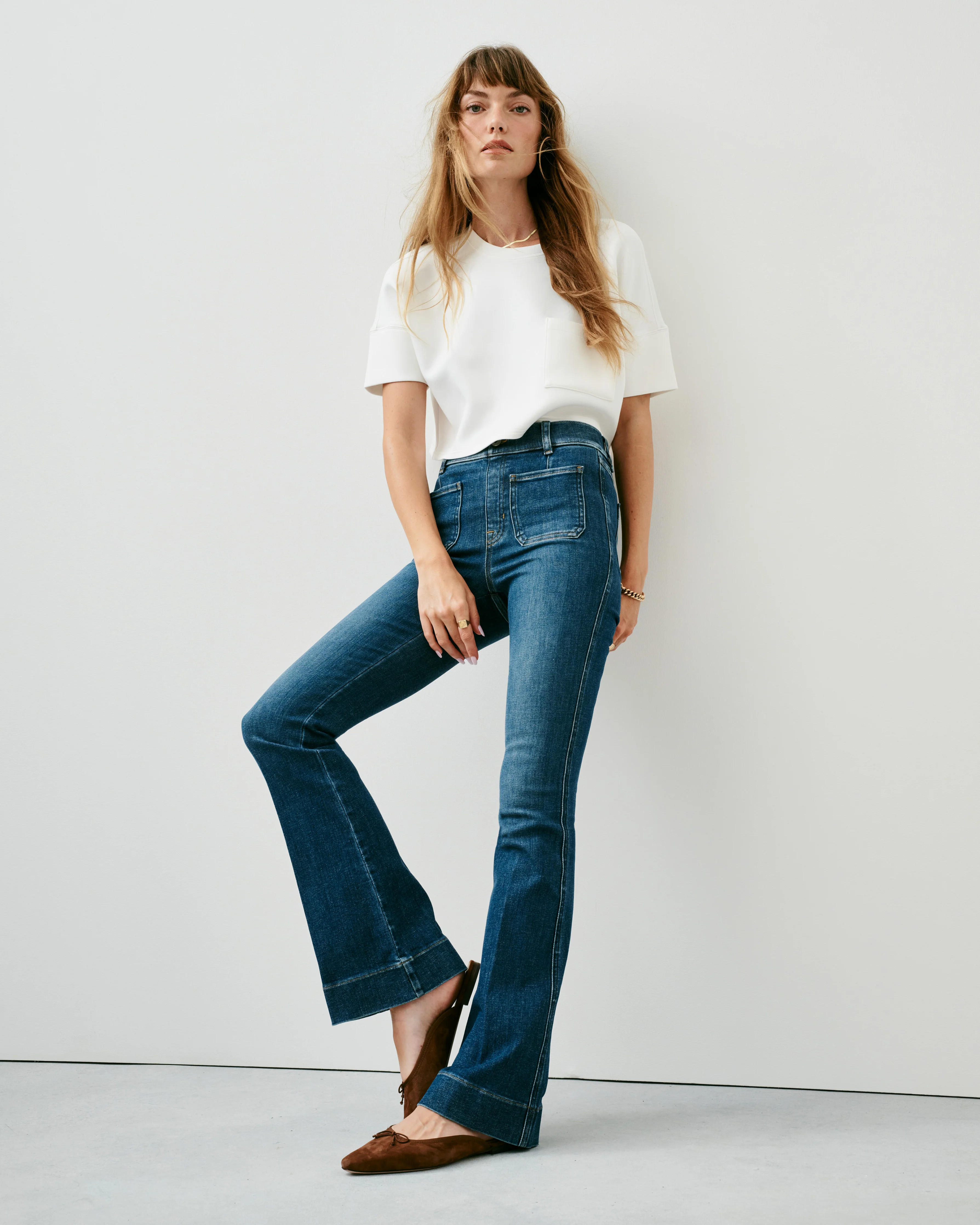 SPANXshape™ EveryWear Flare Jeans with Patch Pockets | Spanx