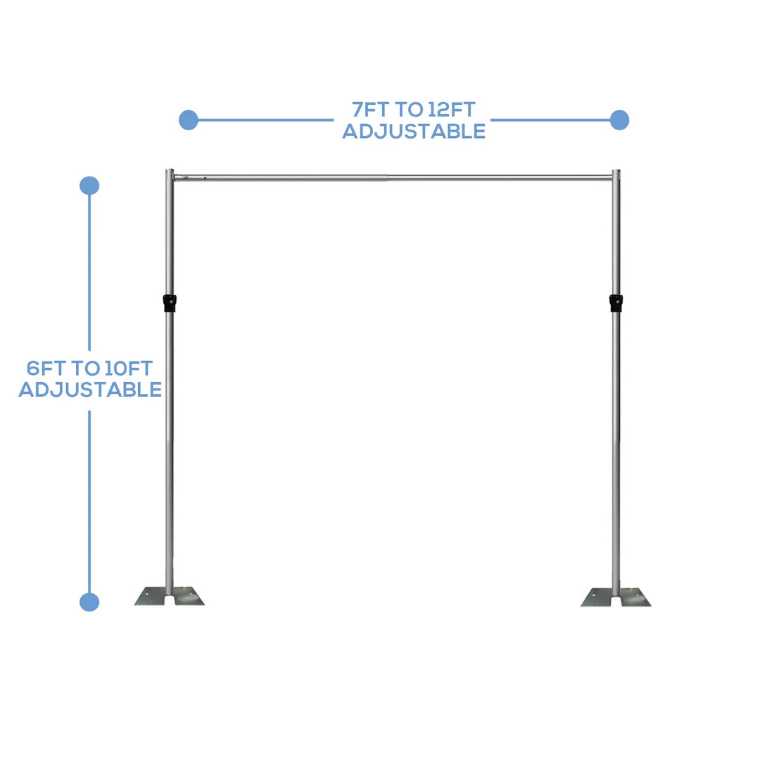 1-panel Pipe and Drape Kit 6 10 Feet Tall Backdrop Frame Adjustable Backdrop Curtain Stand for We... | Etsy (US)