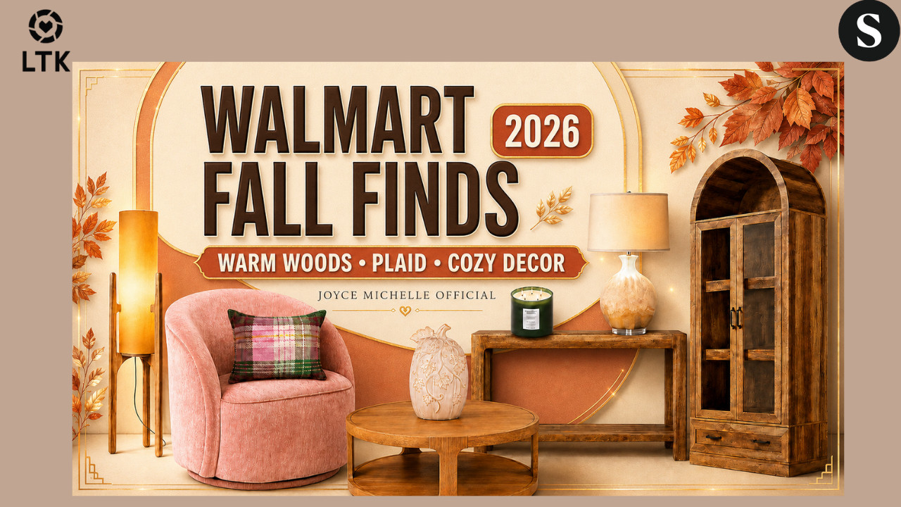 Walmart Fall Finds 2026 🍂 | Layering Warm Woods, Plaid & Cozy Fall Home Decor

We’re continuing the Walmart Fall Finds Layering Series, and this round is all about bringing in those deeper fall layers! 🍂🤎
I’m mixing warm wood tones, soft lighting, tartan plaid, creamy ceramics, sculptural furniture, and just enough seasonal décor to create a home that feels cozy and elevated without screaming “fall decorations everywhere.”
This collection includes the gorgeous My Texas House Haven Round Coffee Table, the Beautiful Georgiana Swivel Chair in Rose Pink, warm ambient lighting, an arched storage cabinet, a statement console table, plaid texture, and a beautiful ceramic pumpkin.
🍁 Featured Walmart Fall Finds
Ozarke Zen Floor Lamp – Natural Wood Better Homes & Gardens 5-Wick 100 oz Candle – Fresh Cut Frasier Tribesigns 63" Entryway Console Table – Rustic Brown Possini Euro Design Marci Table Lamp – Ivory Drip Glaze Blotout 75" Arched Pantry Storage Cabinet Better Homes & Gardens Tartan Plaid Throw Pillow My Texas House Haven Round Coffee Table – Warm Brown My Texas House Tall Ceramic Pumpkin – White Beautiful Georgiana Swivel Accent Chair by Drew Barrymore – Rose Pink with Rust Piping
The goal isn't to completely redecorate your home every season. Layer fall into what you already have—add warm lighting, richer colors, texture, wood, plaid, candles, and a few beautiful seasonal accents. 🍁
Some links may be affiliate links. I may earn a commission from qualifying purchases at no additional cost to you.



🛍️Walmart Storefront:




🛍️ShopMy:
https://shopmy.us/shop/collections/7309923



🛍️LTK:





#WalmartFallFinds #WalmartFinds #WalmartHome #FallDecor #FallHomeDecor #WalmartHomeDecor #FallDecorating #MyTexasHouse #BetterHomesAndGardens #CozyFallDecor #NeutralFallDecor #BrownHomeDecor #CozyHome #AffordableHomeDecor #FallHome2026



Walmart fall finds 2026, Walmart Fall Finds, Walmart home decor, Walmart fall decor, fall home decor 2026, fall decorating ideas, Walmart home finds, Walmart furniture finds, My Texas House Walmart, Better Homes and Gardens, Drew Barrymo 

 #LTKSeasonal #LTKOver40 #LTKHome