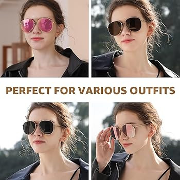 TJUTR Tangle Free Aviator Sunglasses for Women Men, Polarized UV400 Protection Trendy Shades, No-... | Amazon (US)