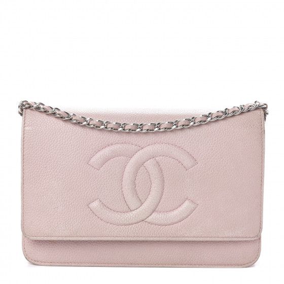CHANEL Caviar Timeless CC Wallet On Chain WOC Pink | Fashionphile