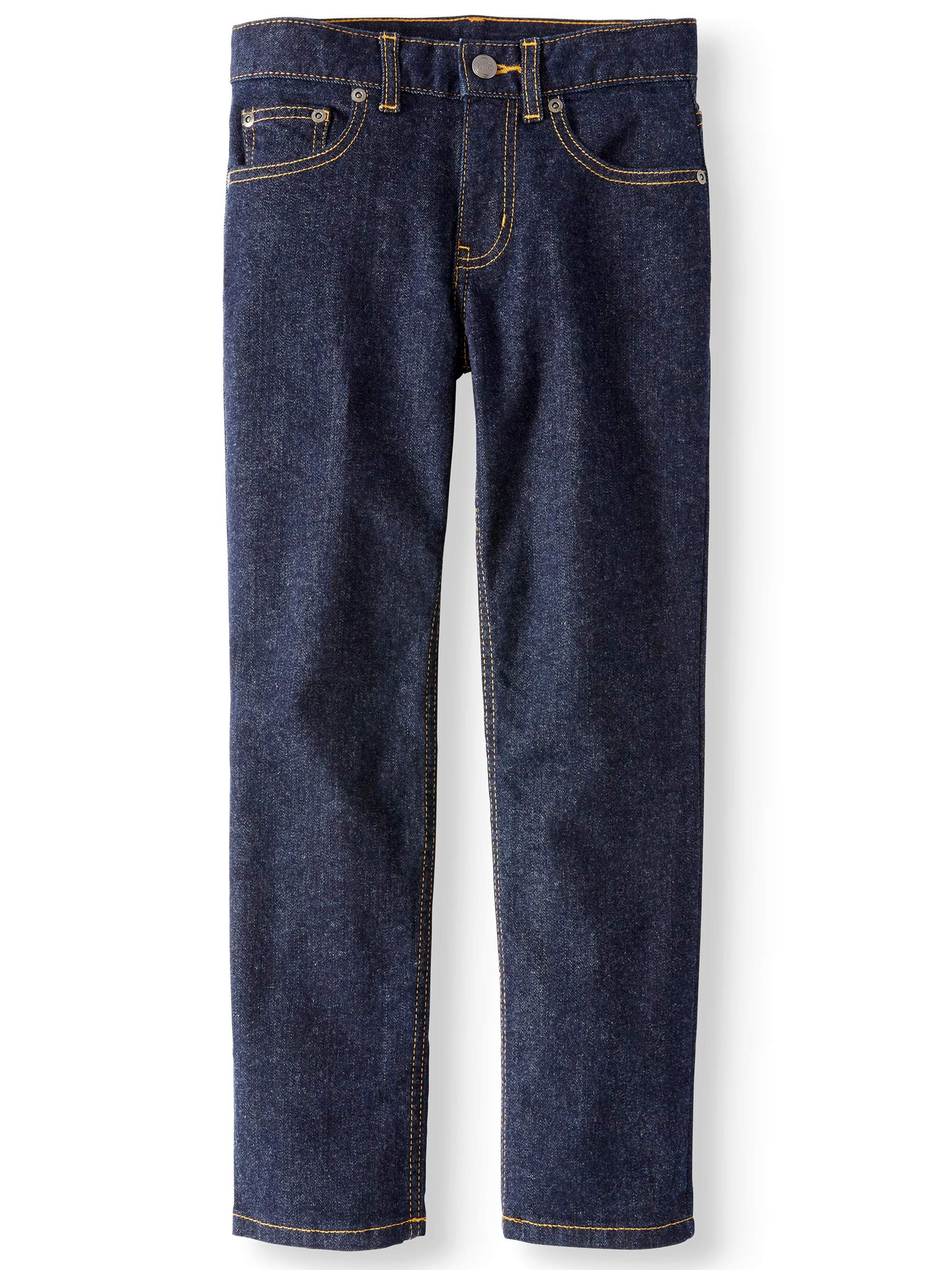 Wonder Nation Boys Straight Denim Jeans, Sizes 4-18 & Husky | Walmart (US)