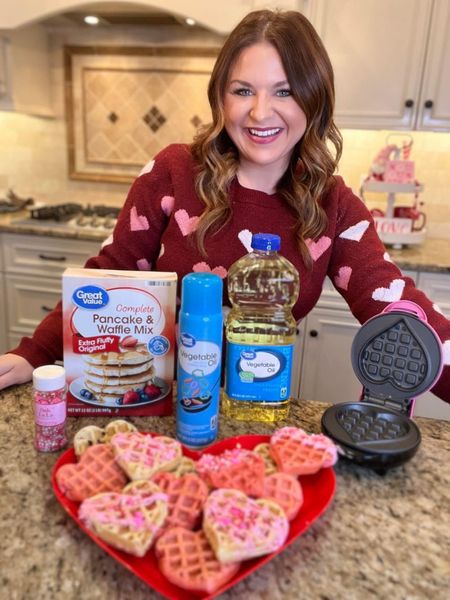 Looking for an easy and fun Valentine’s Day breakfast idea?  I was able to order everything here with my Walmart + membership! These heart-shaped waffles are a favorite in our house, and they’re so easy to make. Plus, you can have fun with decorating them- a perfect activity for Valentine’s Day.  Walmart+ is so convenient as a busy mom because I can just order everything on the Walmart app, and they deliver it straight to my door!  When you sign up with Walmart+ you get free same-day deliveries from your store with a $35 minimum purchase (restrictions apply). We use our membership so often, and it’s already saved us so much time and money #Ad #Wamart #WalmartPlus #WalmartPartner

