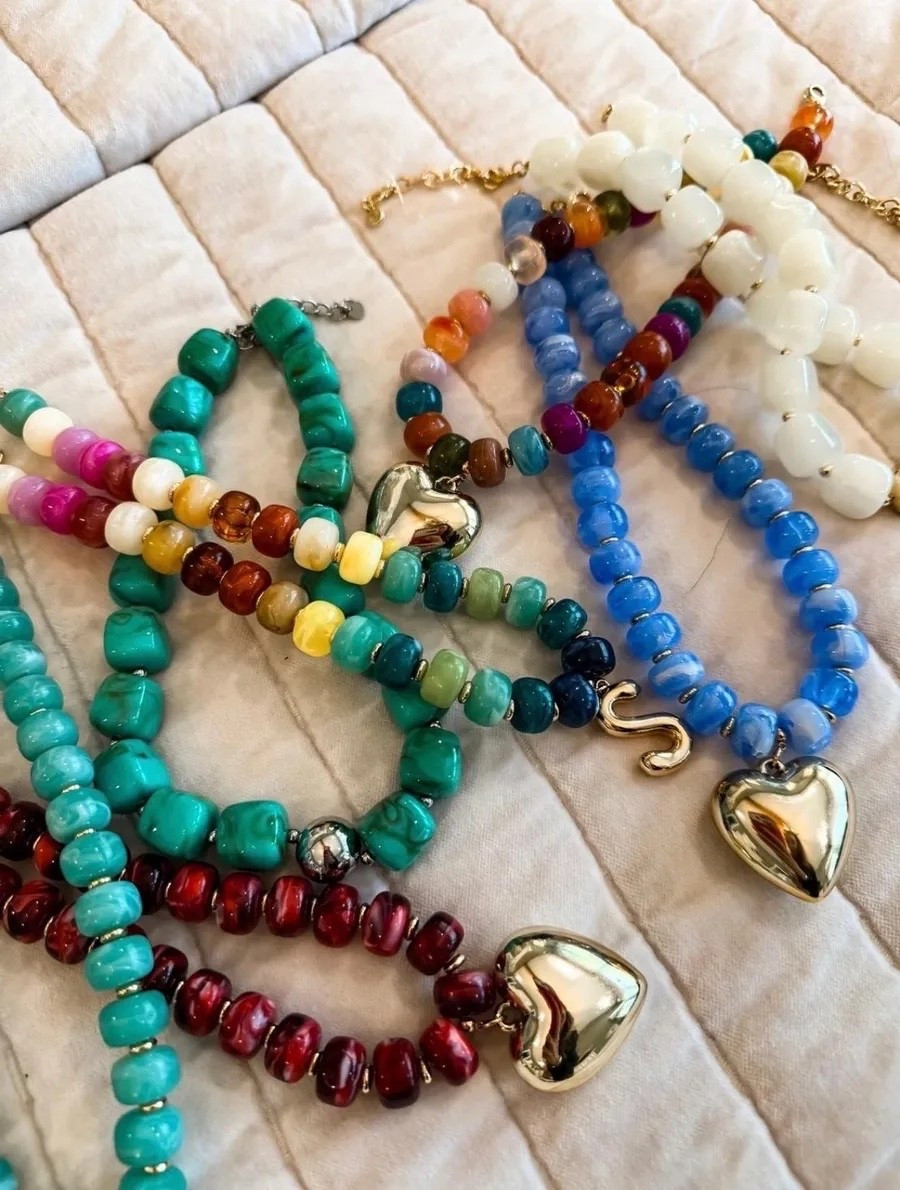 Beaded necklaces are my favorite way to add a little personality to a simple outfit. I love mixing colors, charms, and different lengths to create a layered look that feels fun with a basic tank, white tee, or summer dress.

beaded necklaces, layered jewelry, statement necklace, colorful jewelry, charm necklace, summer accessories, everyday jewelry, outfit accessories, jewelry stack, gift idea, TheMomInStyle

#LTKootd #LTKSeasonal #LTKOver40