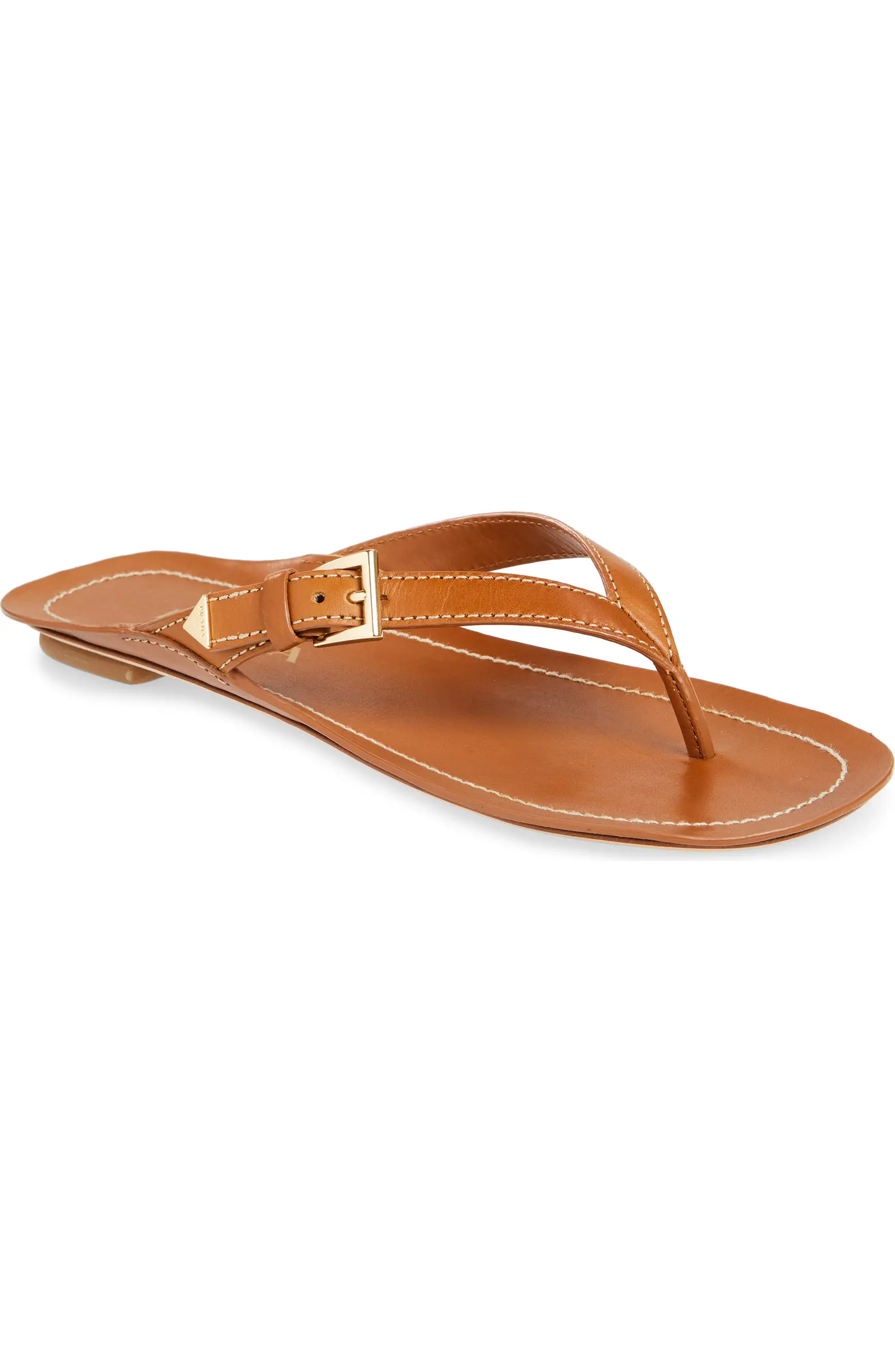 Buckle Leather Flip Flop (Women) | Nordstrom